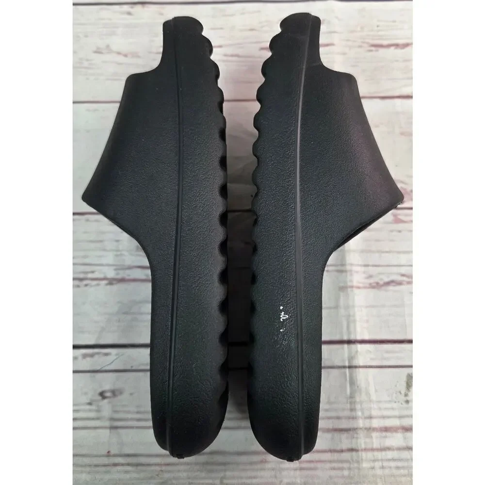 Adidas Adilette Lumia Slides Youth Size 5 Black Slip On Sandals Kids - Picture 7 of 9